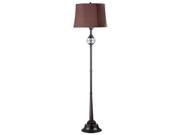 Kenroy Home Hatteras Floor Lamp Gilded Copper w Seeded Glass Finish 3071