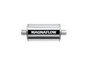 Magnaflow Performance Exhaust 14153 Race Series Stainless Steel Muffler; 5 x 8 in. Oval Body; 4 in. Inlet Outlet; Center Center; 4 in. Core; 14 in. Body Length;