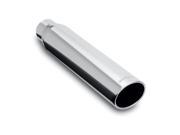 Magnaflow Performance Exhaust 35110 Stainless Steel Exhaust Tip; 3 in. O.D. Inlet; 3 in. Round; 12 in. Long; 15 deg. Rolled Edge; Polished;