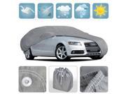 Large Car Cover Waterproof All Weather Protection 4 Layers Breathable Auto Cover