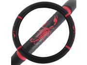 Fire Scorpion Design Steering Wheel Cover 14.5 to 15.5