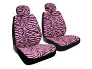 BDK Pink Animal Print Premium Safari Zebra 4 Piece Seat Covers for CAR SUV VAN