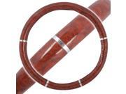 Wood Grain Steering Wheel Cover for Auto Car SUV Lux Grip Wood Syn Leather
