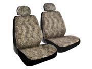 BDK Cheetah Animal Print Premium Safari Cheeta 4 Pc Seat Covers for CAR SUV VAN