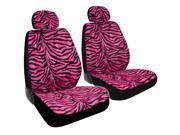 BDK Hot Pink Animal Print Premium Safari Zebra 4 Pc Seat Covers for CAR SUV VAN