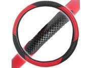 Massage Grip Steering Wheel Cover for Car SUV Truck Anti Slip Grip Red