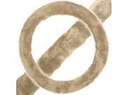 Faux Fur Steering Wheel Cover Fits from 14.5 to 15.5 inches Beige