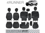 Custom Fit Seat Covers for Toyota 4Runner 2012 to 2013 Exact Trim Encore Black