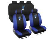 9 piece Blue Hawaii Exquisite Seat Cover Full Set Front and Rear