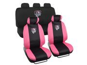 9 piece Lady Skull Exquisite Seat Cover Full Set Front and Rear