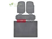 4pc Gray Rubber Car SUV Floor Mat Heavy Duty All Weather Mats Liner BPA FREE