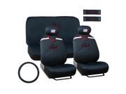 11 Piece USA Soccer Supreme Set Print Auto Seat Cover Airbag Compatible