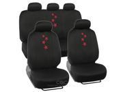 9 Piece Nautical Star Supreme Set Print Auto Seat Cover Airbag Compatible