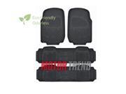 MOTORTREND Odorless All Weather Black Vinyl Non slip Trimmable Car Floor Mat 4pc