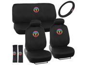 Car Interior Peace Symbol Seat Covers for Front Rear Universal Fit Car Accessory