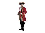 Deluxe Captain Hook Red Pirate Captain Costume Theatrical Quality