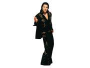 Deluxe 1970s Rock Star Rhinestone Costume With Cape Theatrical Quality