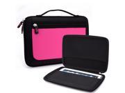 Black and Magenta Slim Hardshell Briefcase with Pocket for up to 11 Tablet