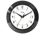 Equity By La Crosse 8.25in. Black Frame Quartz Wall Clock 25013