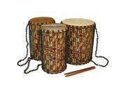 X8 Drums Fiberglass Kente Cloth Dunun Dundunba