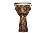 X8 Drums Kente Cloth Djembe Key Tuned Synthetic Head Medium