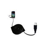 Retractable USB Power Port Ready charger cable designed for the Motorola Crush and uses TipExchange
