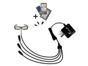 Quad output Wall Charger includes tip for the Samsung SSG 2200AR Rechargeable Adult 3D Glasses