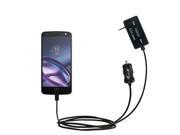 FM Transmitter Plus Car Charger compatible with the Motorola Moto Z Play