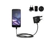 International Wall Charger compatible with the Motorola Moto Z Play
