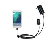FM Transmitter Plus Car Charger compatible with the Google Pixel