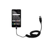 Coiled USB Cable compatible with the LG Stylo 2 2V