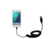 Coiled USB Cable compatible with the Google Pixel XL