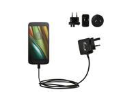 International Wall Charger compatible with the Motorola Moto E3 Power
