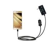 FM Transmitter Plus Car Charger compatible with the Samsung Galaxy C7