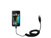 Coiled USB Cable compatible with the LG K8 K10