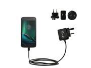 International Wall Charger compatible with the Motorola Moto G4 Play