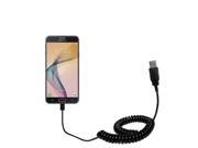 Coiled USB Cable compatible with the Samsung Galaxy J7 J7 Prime