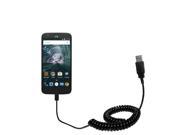 Coiled USB Cable compatible with the ZTE Warp 7