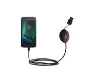 Retractable USB Power Port Ready charger cable designed for the Motorola Moto G4 Play and uses TipExchange