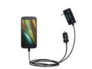 FM Transmitter Plus Car Charger compatible with the Motorola Moto E3 Power