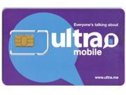 Ultra Mobile PrePaid Blank Sim Card 29 Unlimited Nationwide Talking 4G Data