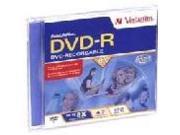 Verbatim 95093 DVD Recordable Media DVD R 16x 4.70 GB 1 Pack Slim Case