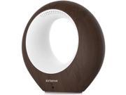 iBaby AirSense Dark Wood Smart Air Quality Monitor Ion Purifier with Baby Audio Monitor Temp Humidity and VOC Detector Multi Colored Light