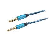 XAVIER PROFESSIONAL CABLE ST35BL 06 Braided Aux Cord Blue 6