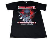 Wicked Sports Paintball T Shirt Black Red Skull Large