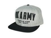 HK Army Snapback Hat Varsity Grey Black