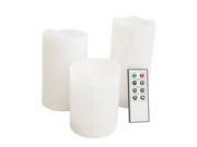 Candle Choice Indoor Outdoor Weatherproof Set of 3 Candles with Remote and Timer