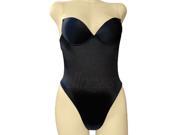 Fullness Bikini Bottom Backless Body Shaper Push Up Padded Bra with Convertible Straps