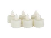 EcoGecko Set of 6 Indoor Outdoor Flameless LED Tealight Candles with 4 or 8 hour timer