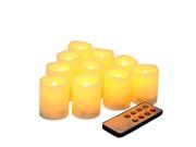 Candle Choice Set of 10 Flameless Votive Candles with Remote and Timer